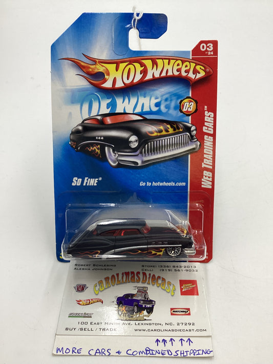 2008 Hot Wheels Web Trading Cars #79 So Fine Matte Black EE3