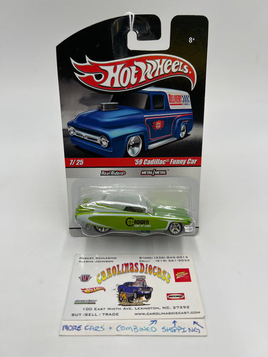 Hot Wheels Slick Rides #7 59 Cadillac Funny Car Crower Cams Green/Silver 242A