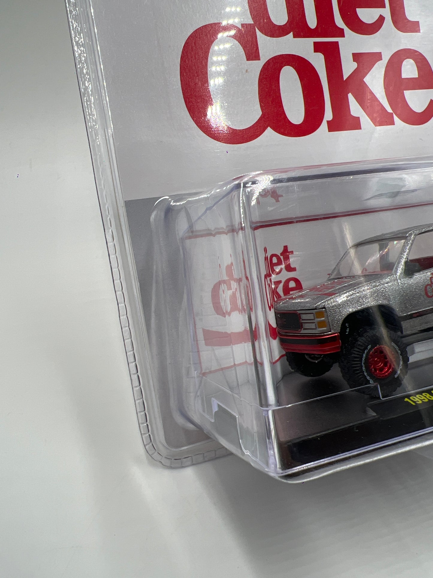 M2 Machines Coca Cola Diet Coke CHASE 1998 GMC Sierra 1500 4x4 Silver A28