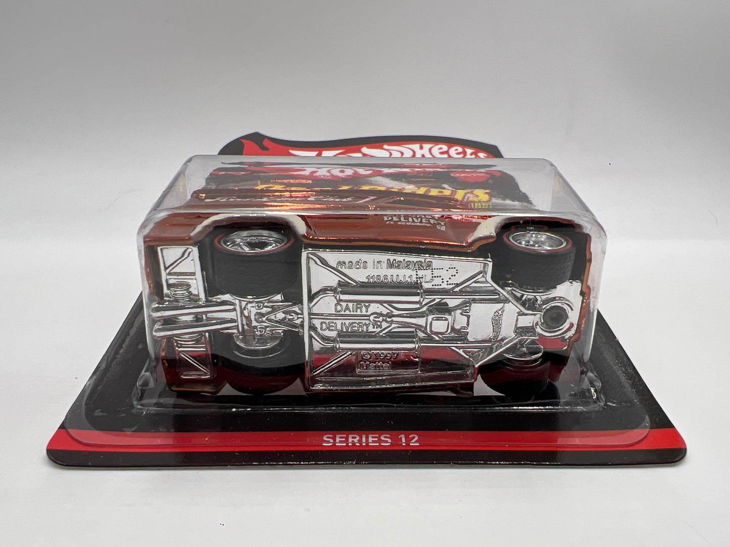 Hot Wheels RLC Real Riders Series 12 #4 2865/4500 Dairy Delivery Orange W/Protector