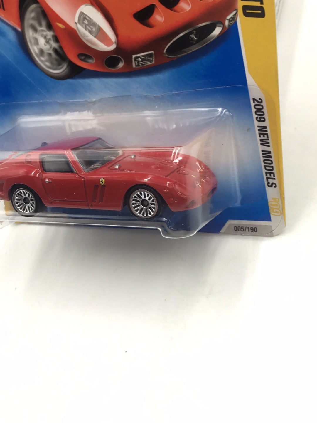 2009 Hot Wheels #5 Ferrari 250 GTO red with protector