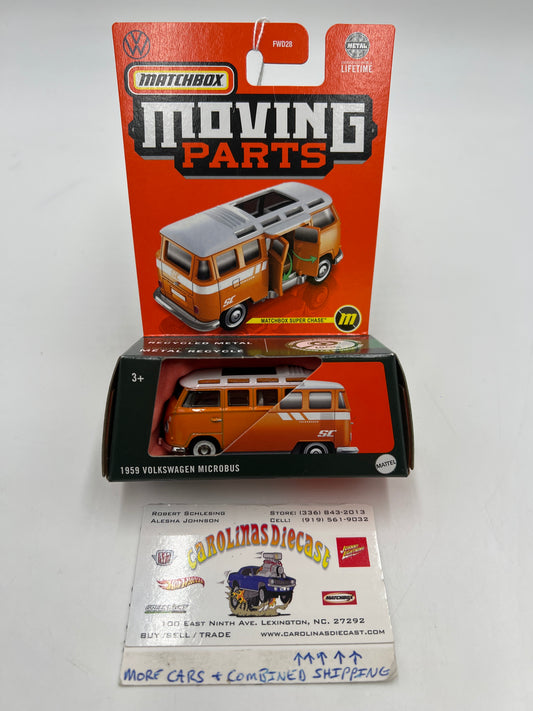 2024 Matchbox Moving Parts Super Chase 1959 Volkswagen Microbus Orange