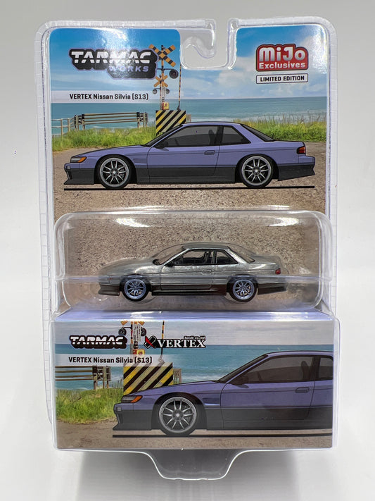 Tarmac Works Mijo Exclusives CHASE VERTEX Nissan Silvia S13 Blue/Gray