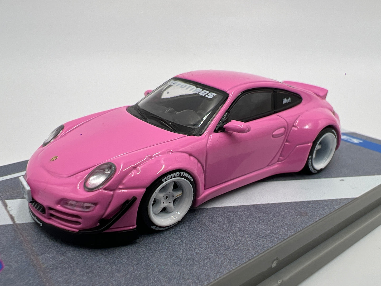 Tarmac Works x Hobby 64 Porsche RWB 997 Pink Toyo Tires
