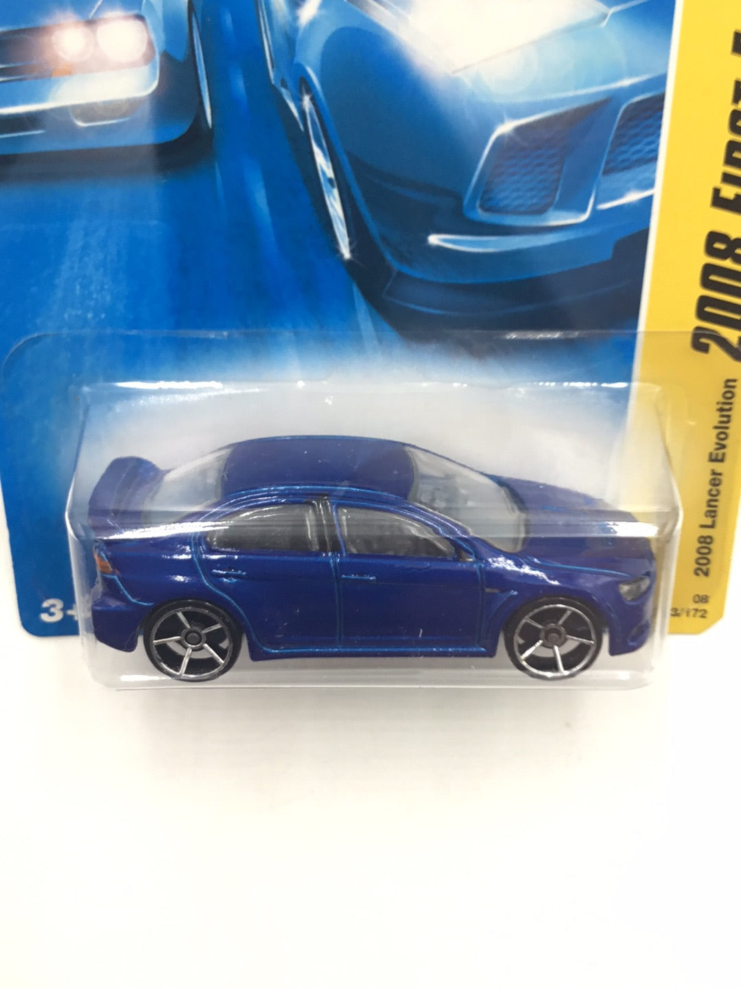 2008 Hot wheels #23 2008 Lancer Evolution Blue