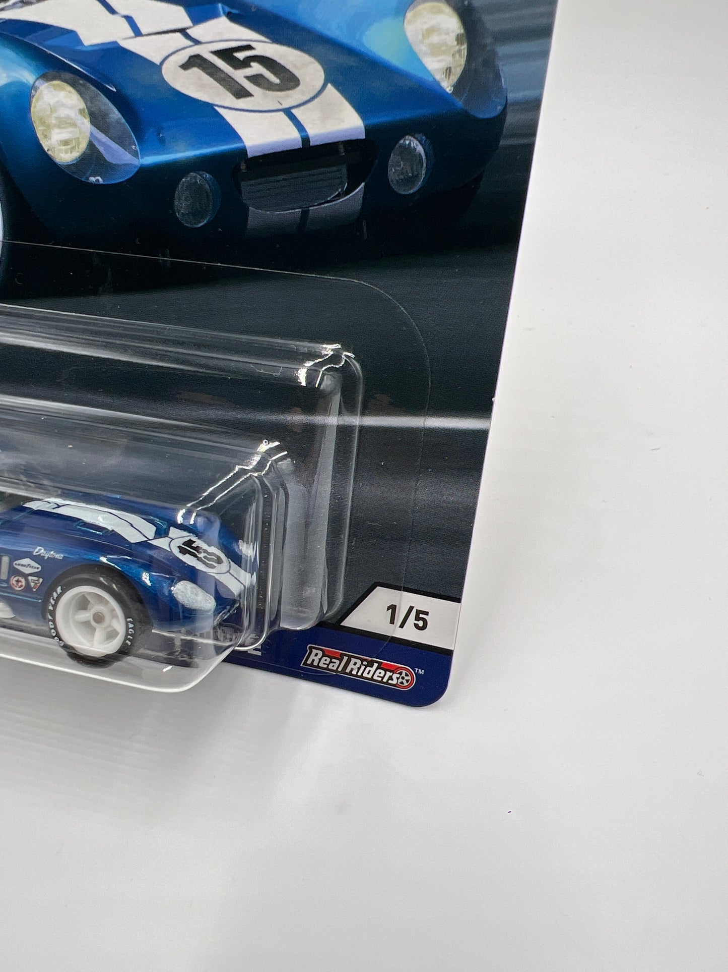 2018 Hot Wheels Car Culture Premium Circuit Legends #1 Shelby Cobra Daytona Coupe Blue 255E