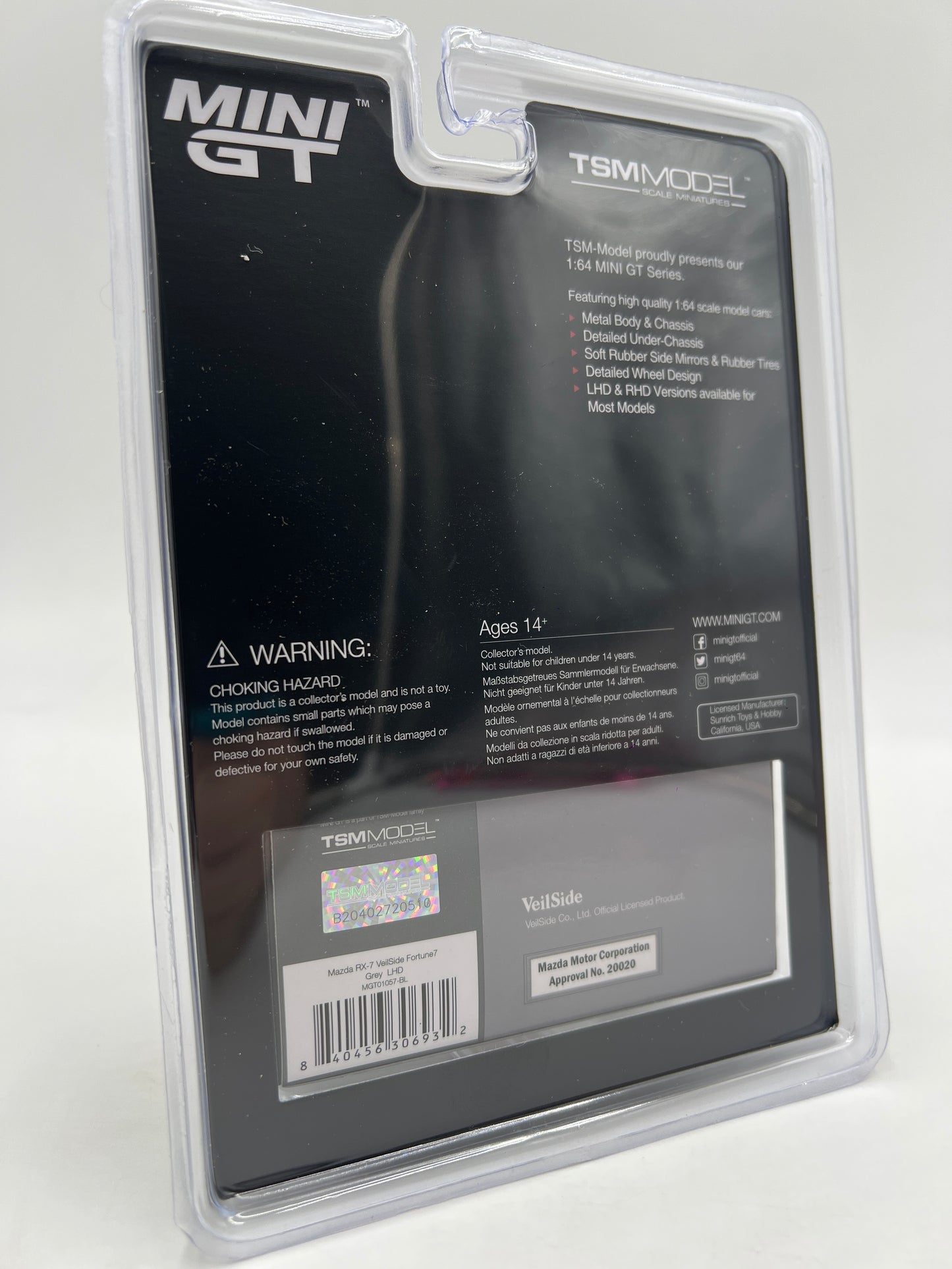 Mini GT #1057 Mazda RX-7 VeilSide Fortune7 Gray