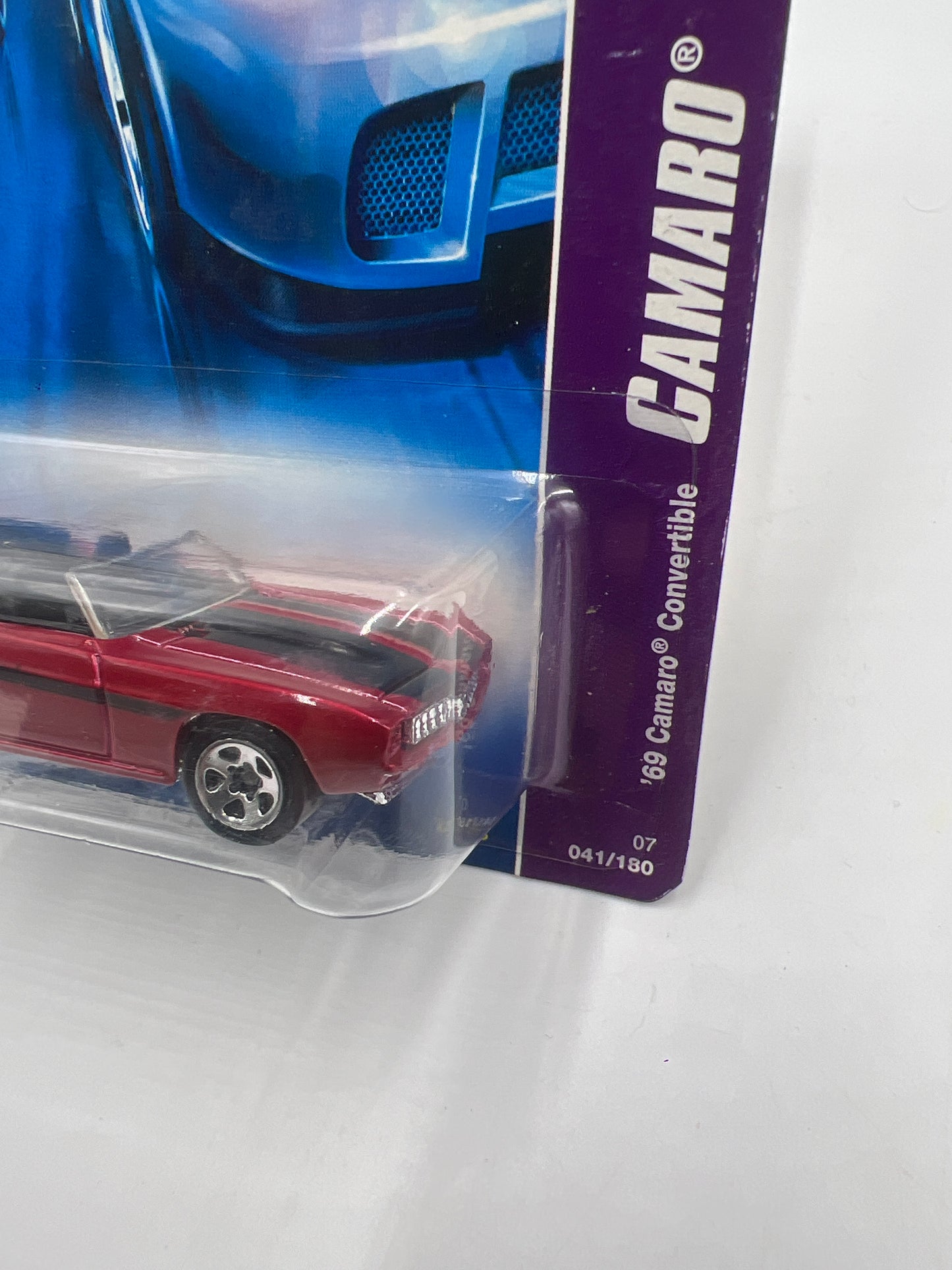 2007 Hot Wheels Camaro #041 69 Camaro Convertible Red 5F