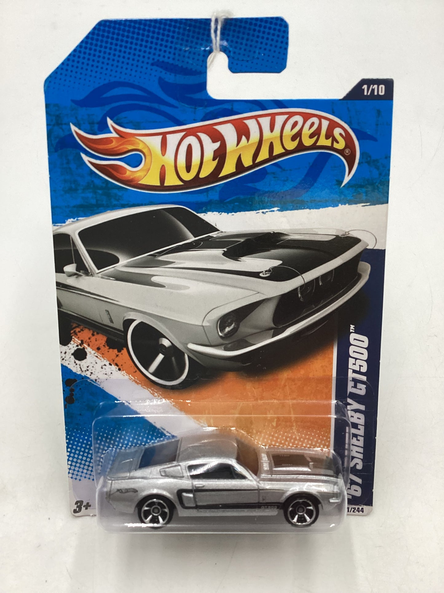 2011 Hot Wheels #101 67 Shelby GT 500 Silver Walmart Exclusive 237F