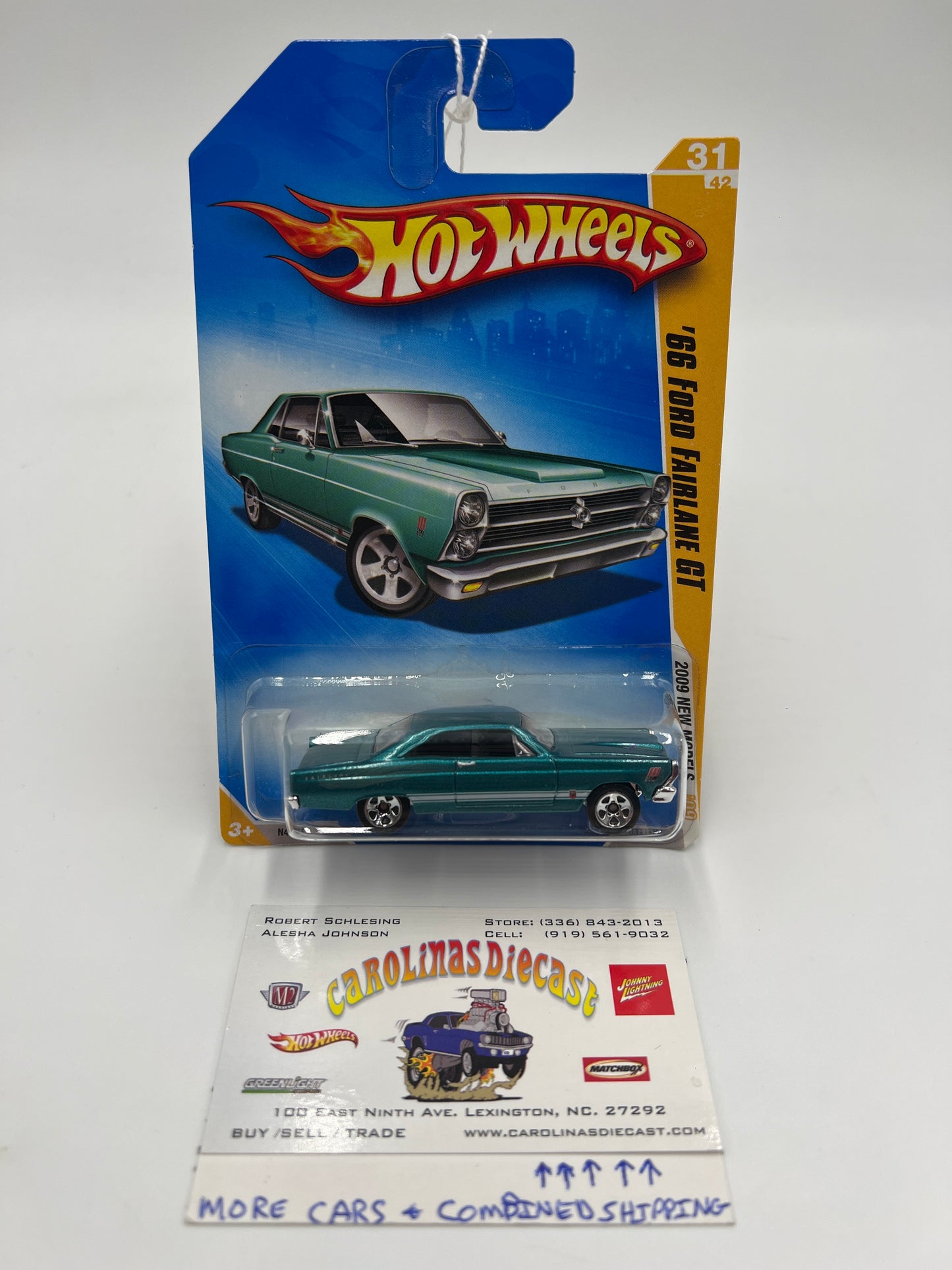 2009 Hot Wheels New Models #31 66 Ford Fairlane GT Teal 19G