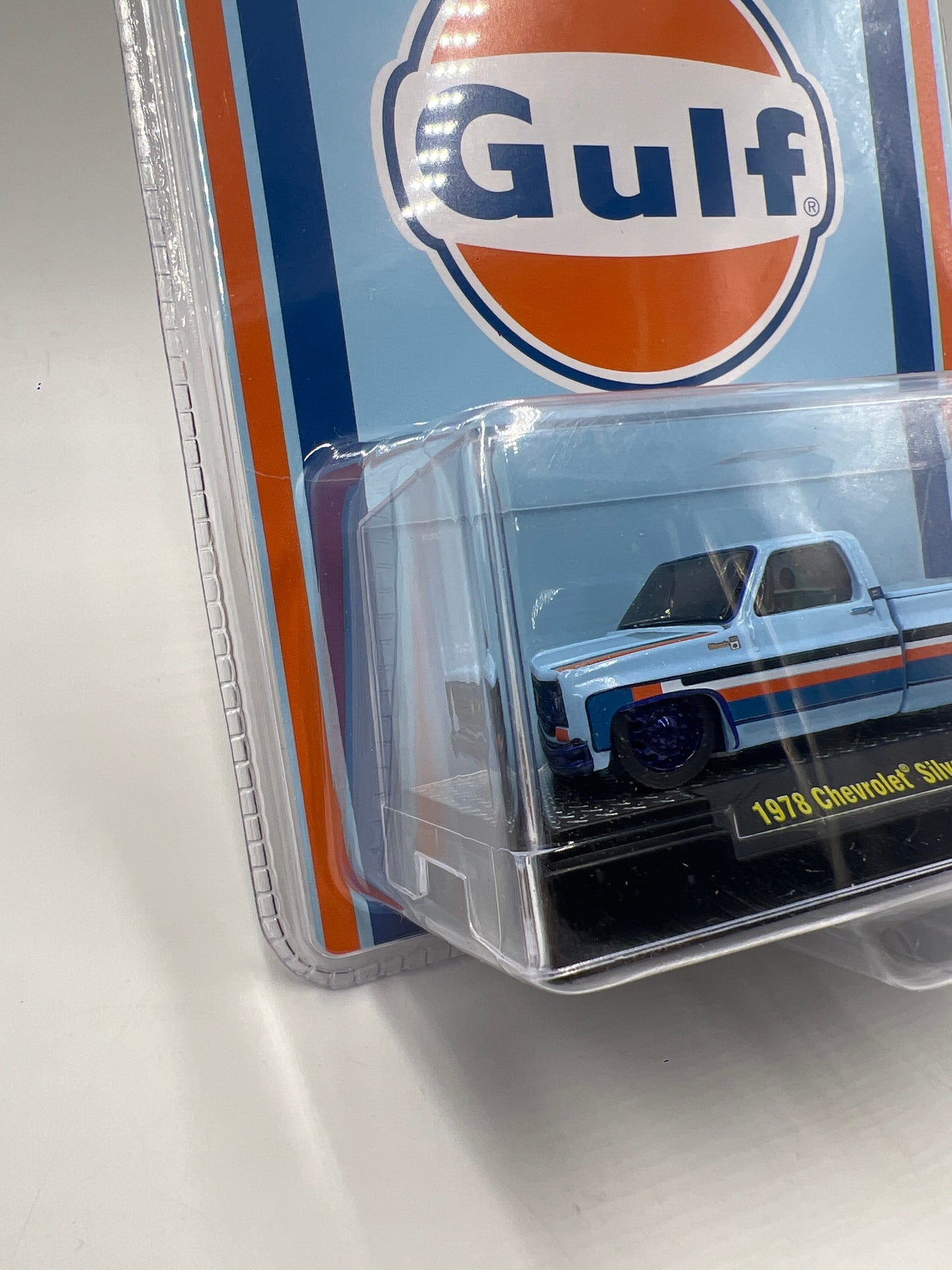 2025 M2 Machines MJS86 Mijo Exclusives Gulf CHASE 1978 Chevrolet Silverado C30