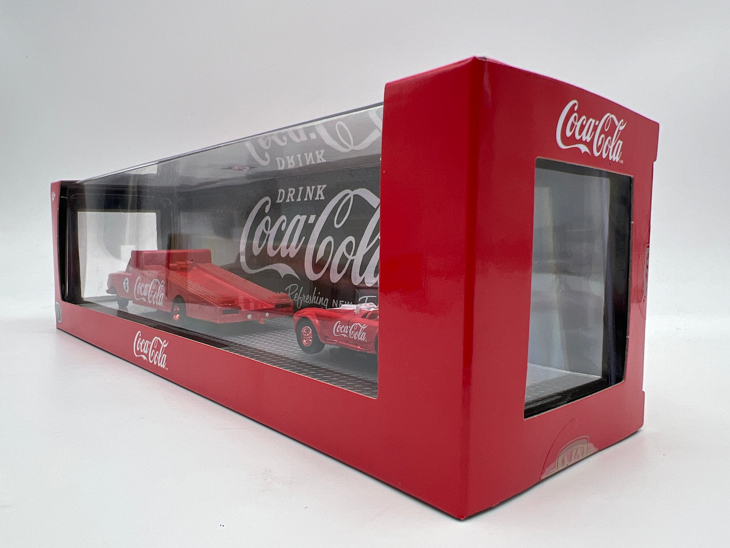 M2 Machines Haulers TW45 CHASE Coca Cola 1969 Ford F-350 & 1965 Shelby 427 Cobra