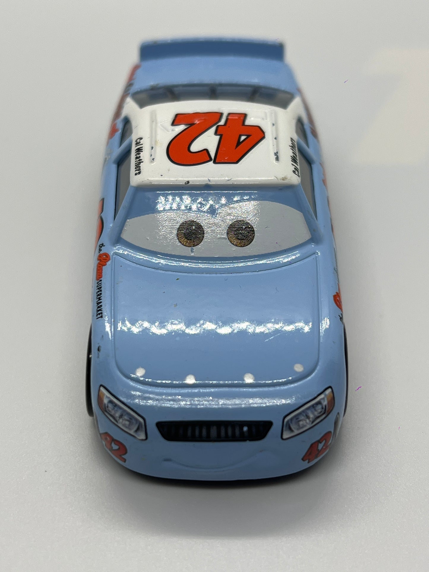 Disney Pixar Cars Thomasville Racing Legends #42 Cal Weathers Light Blue Loose