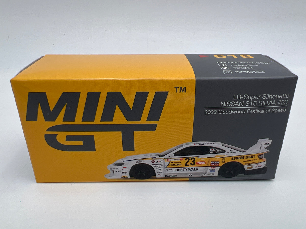Mini GT #618 MiJo Exclusive LB-Super Silhouette Nissan S15 Silvia #23 2022 Goodwood Festival