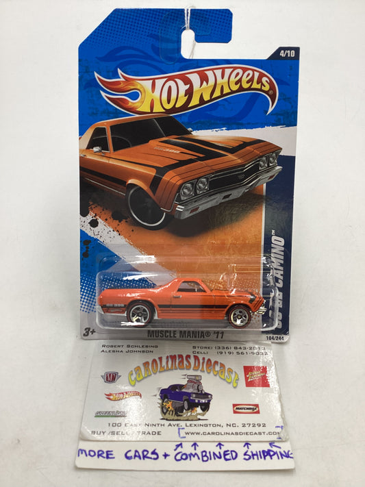 2011 Hot wheels #104 68 El Camino Orange Walmart Exclusive 239F