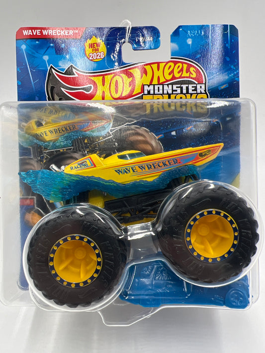 2026 Hot Wheels Monster Trucks HWMT Back To Basics #1 Wave Wrecker 126D