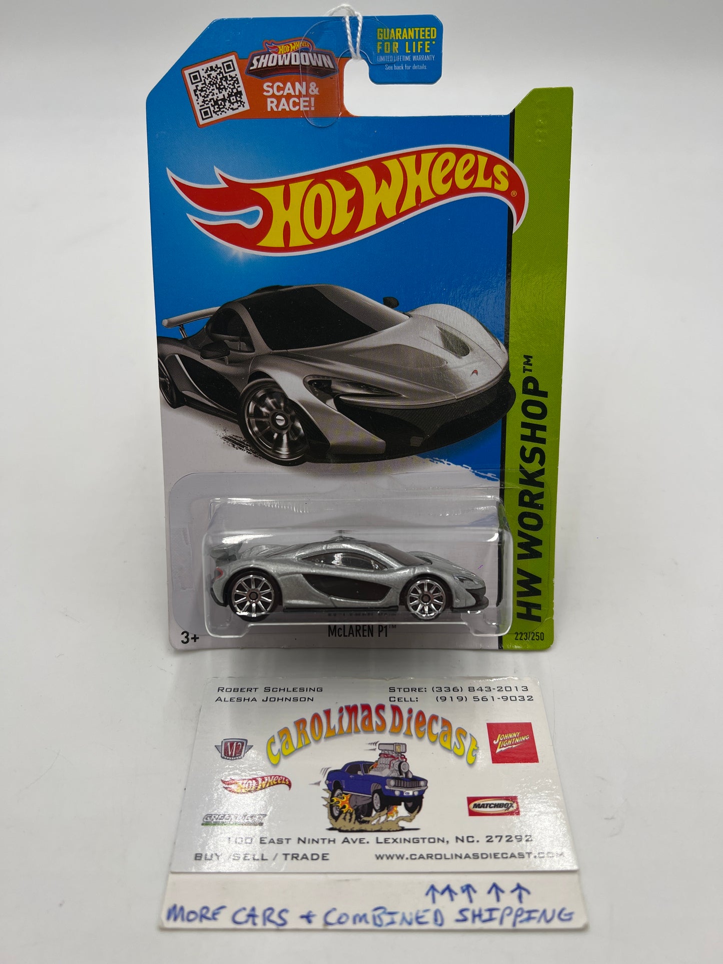 2015 Hot Wheels Workshop #223 McLaren P1 Silver 101B