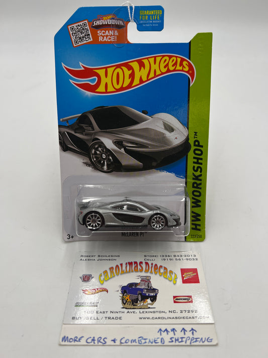 2015 Hot Wheels Workshop #223 McLaren P1 Silver 101B