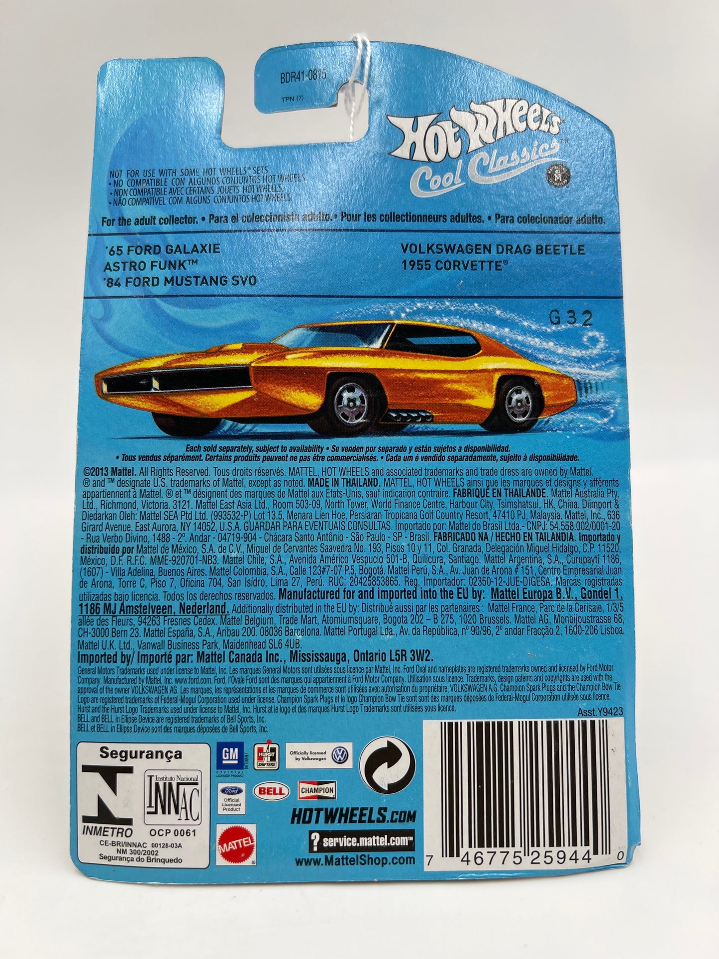 Hot Wheels Cool Classics #20 1955 Corvette Spectrafrost Copper Bad Card SR