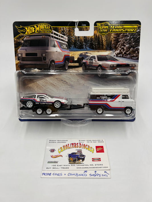 Hot Wheels Team Transport #78 DMC Delorean & HW Rally Hauler 281D