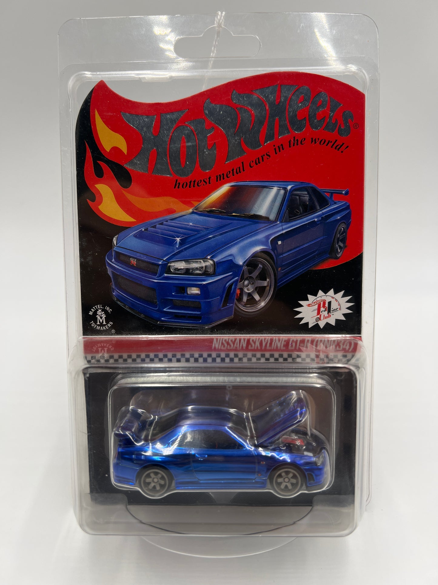 Hot Wheels RLC Nissan Skyline GT-R BNR34 Blue #8483/12500 W/Protector