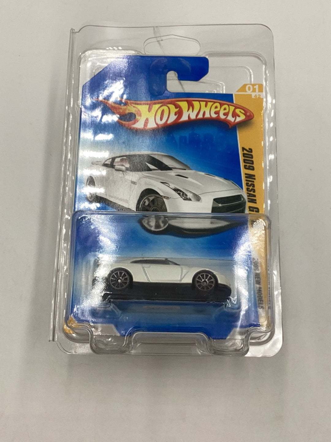 2009 Hot Wheels #1 2009 Nissan GT-R htf smoked chrome 10 spoke rims