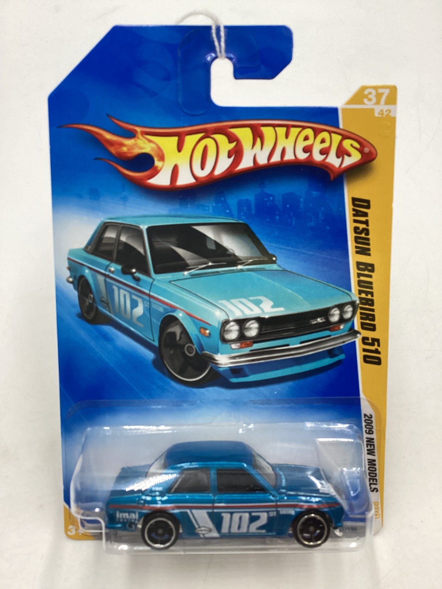 2009 Hot Wheels #037 Datsun Bluebird 510 Blue (SR)