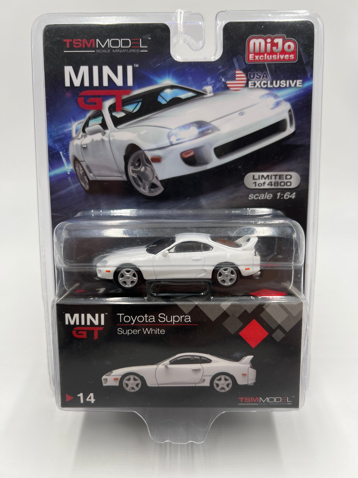 Mini GT Mijo Exclusives #14 Toyota Supra White USA Exclusive