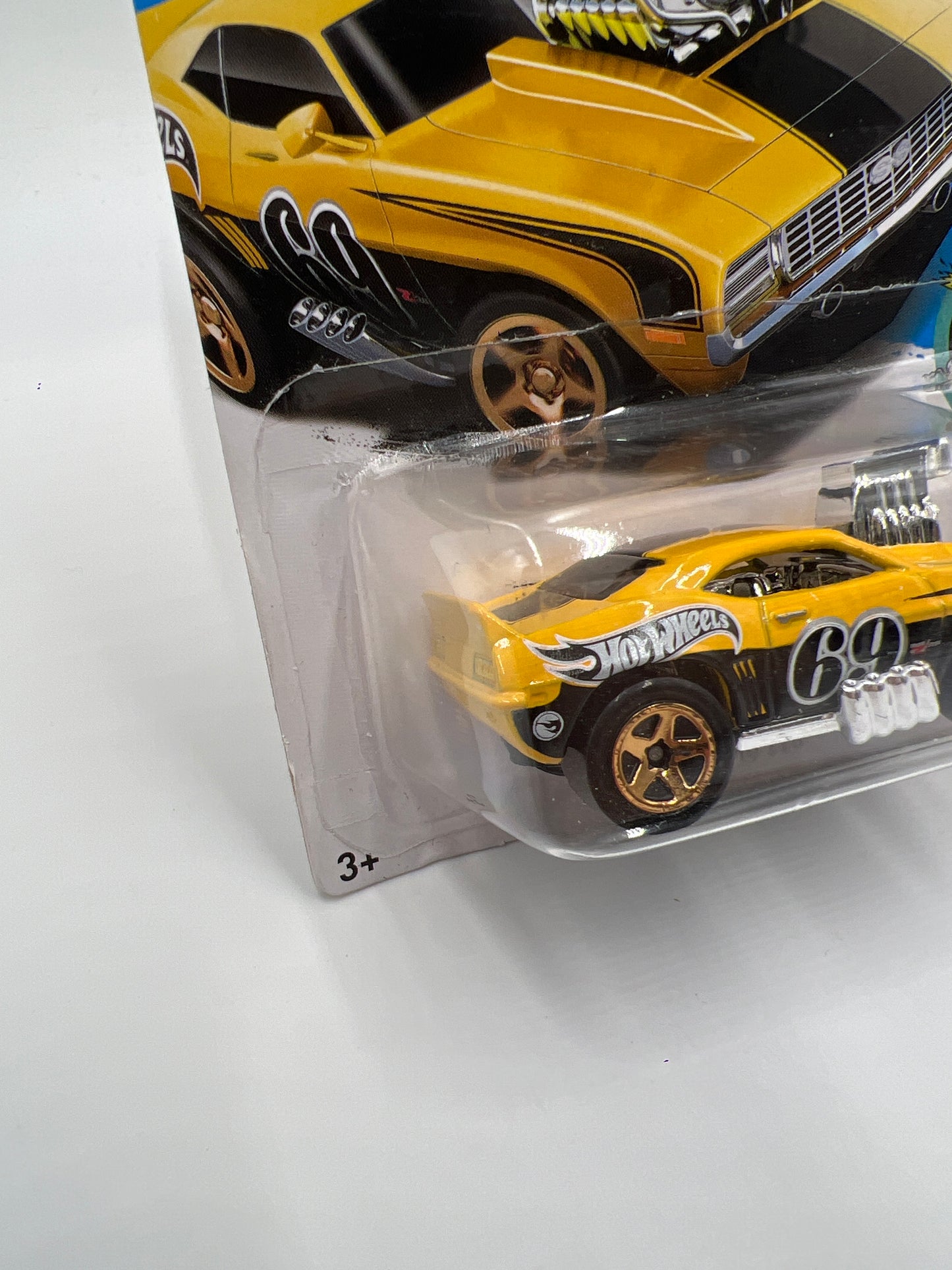 2017 Hot Wheels Treasure Hunt 69 Camaro Z28 Yellow Tooned 282C