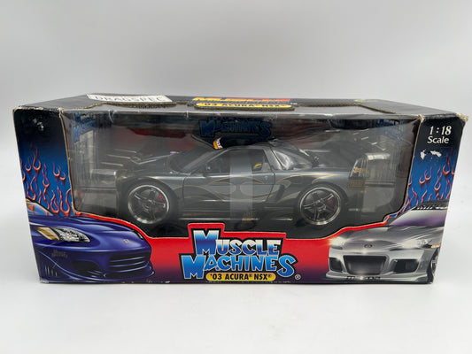 Muscle Machines 1:18 Scale Muscle Tuners 03 Acura NSX Gray/Black