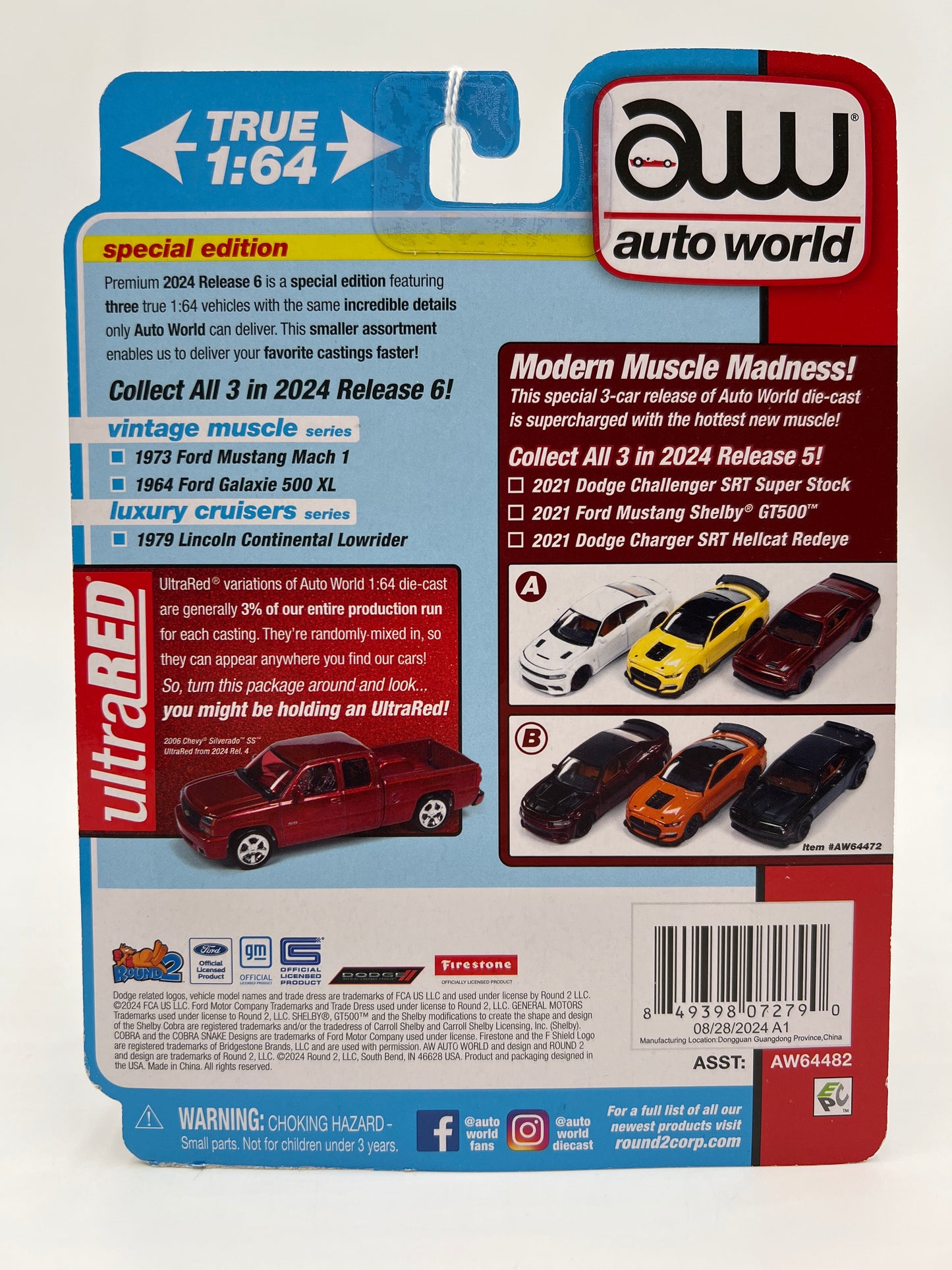 Auto World Ultra Red Chase Luxury Cruisers Release 6 Version A 1979 Lincoln Continental Lowrider