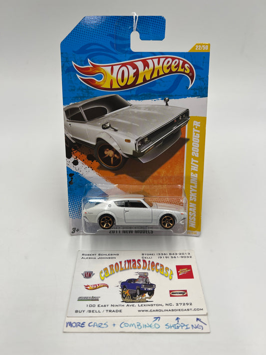 2011 Hot Wheels New Models #22 Nissan Skyline H/T 2000GT-R White 82A
