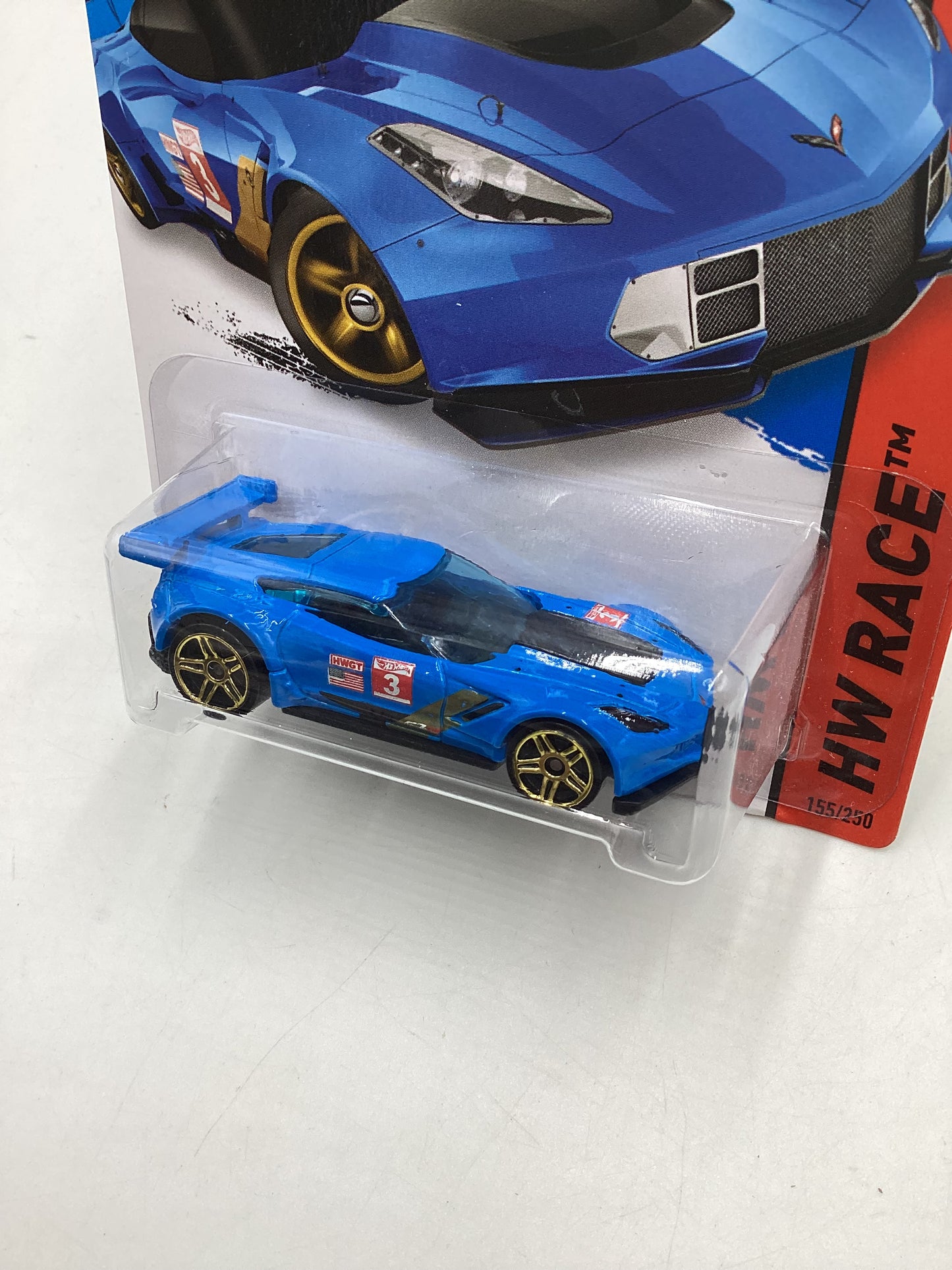 2015 Hot Wheels HW Race #155 Corvette C7.R Blue 2C