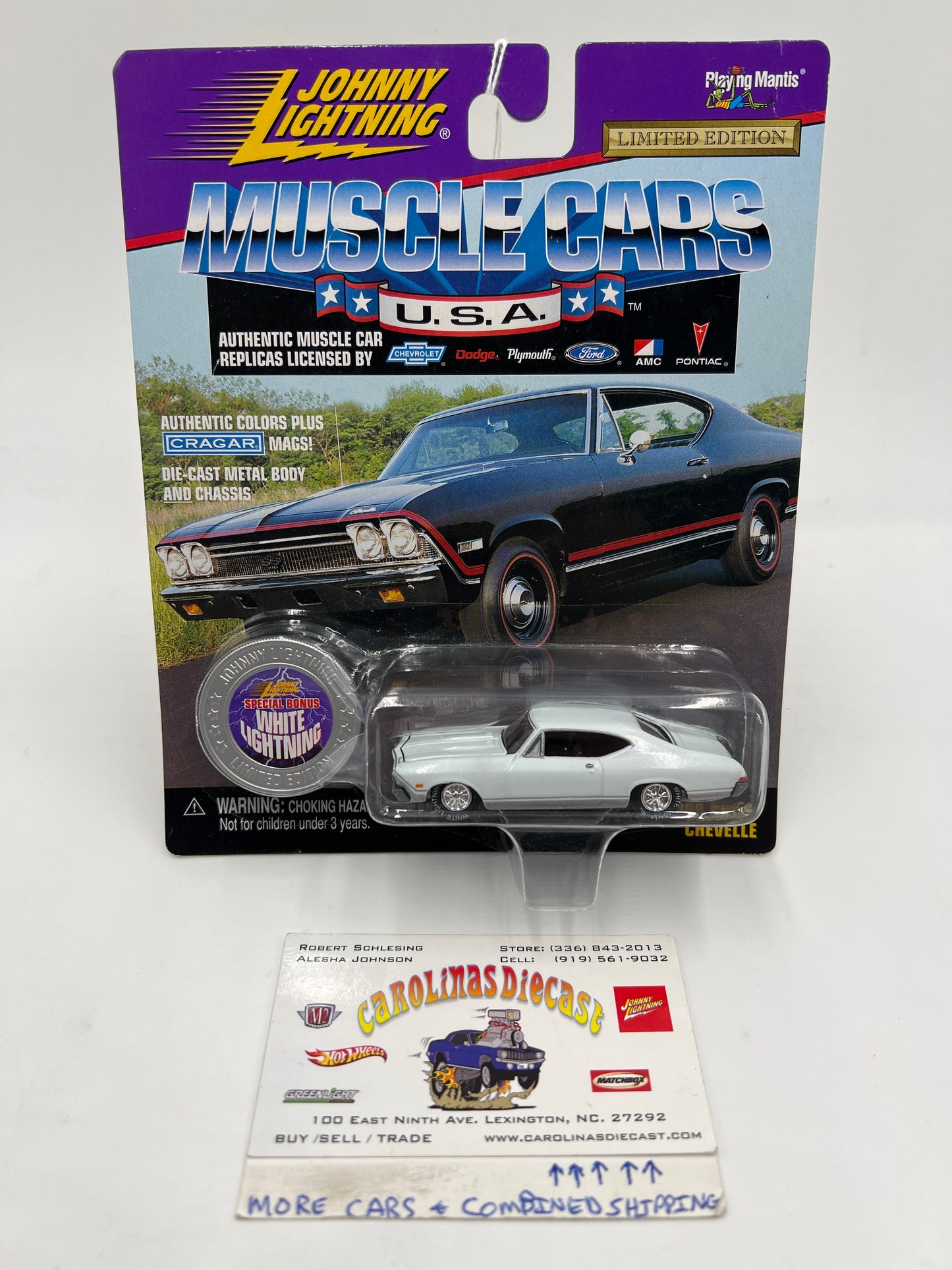 Johnny Lightning White Lightning Chase Muscle Cars U.S.A. 1968 Chevy Chevelle White