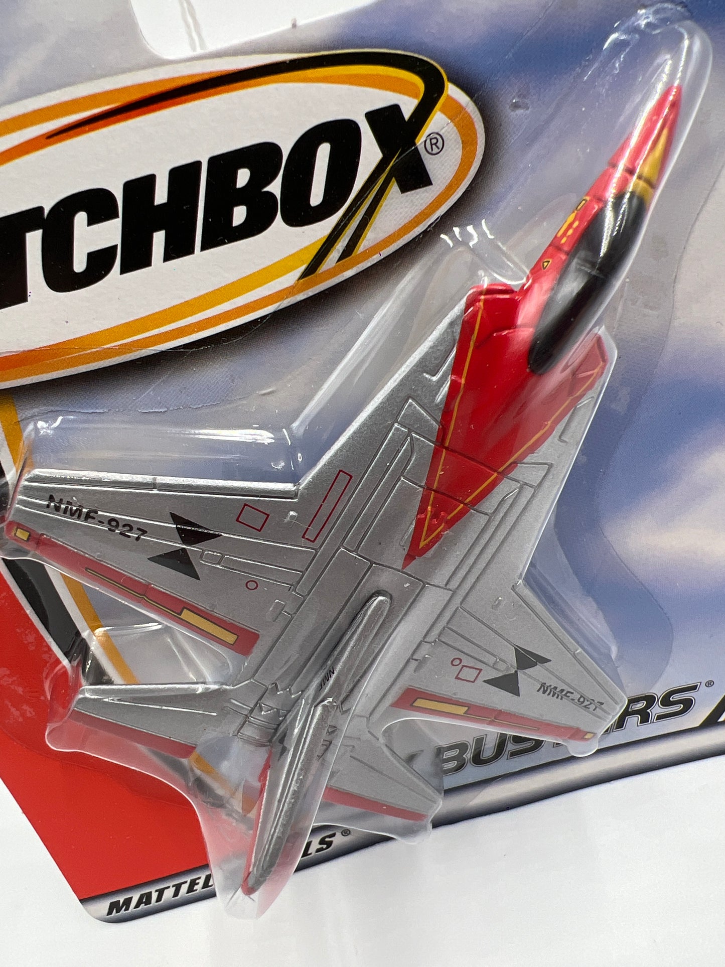 Matchbox Sky Busters Stealth Fighter NMF-927 Silver/Red OO7