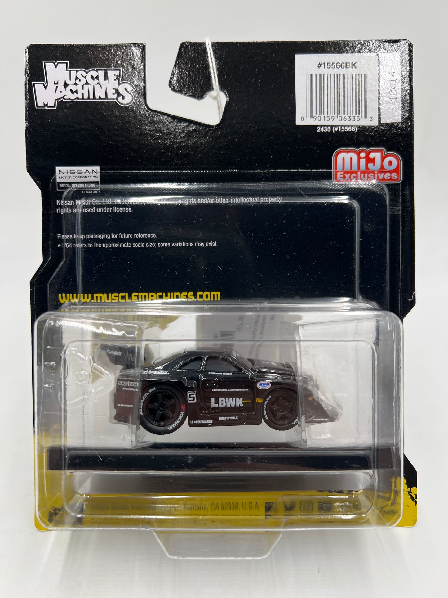 Muscle Machines Mijo Exclusives Liberty Walk #26 1999 Nissan Skyline GT-R R34 Black SR