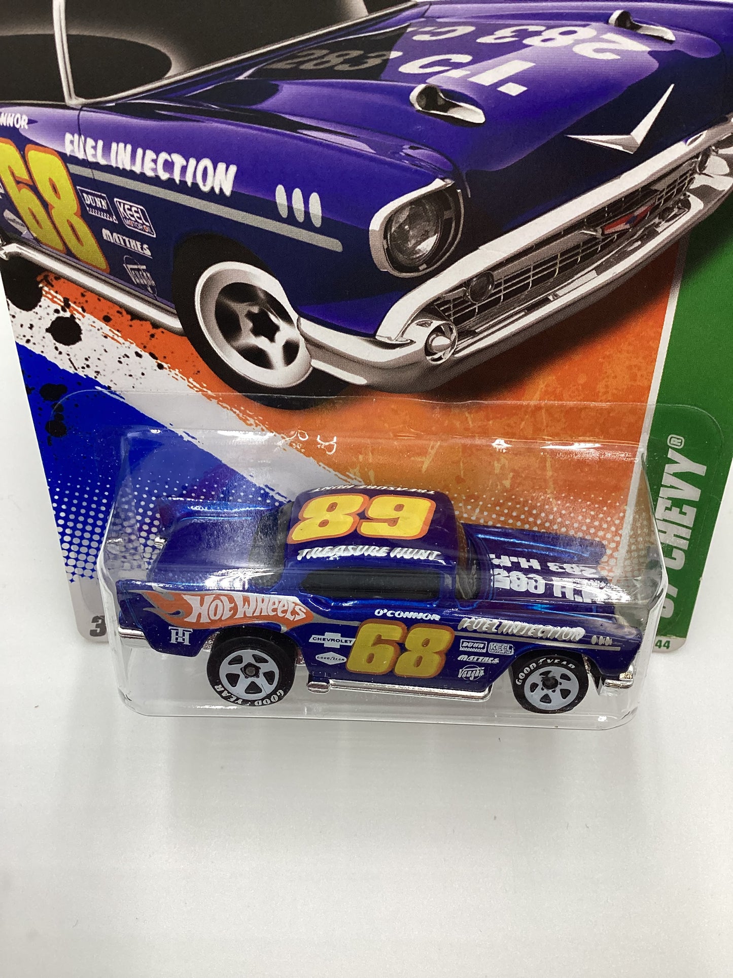 2011 Hot Wheels #52 Treasure Hunts 57 Chevy Blue