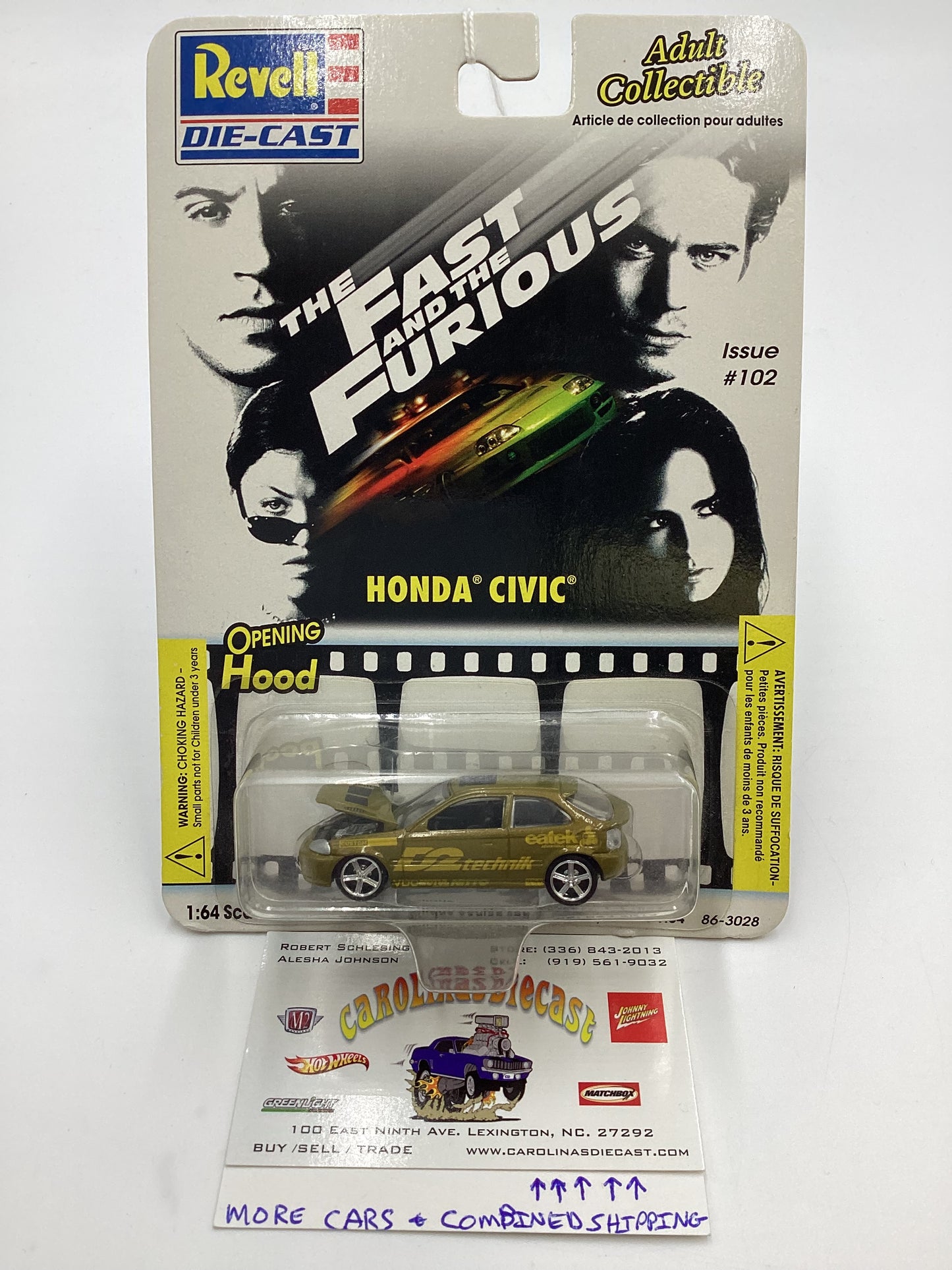 Revell The Fast and the Furious Honda Civic Gold #102