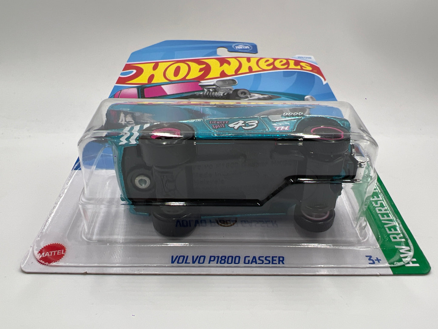 2024 Hot Wheels Super Treasure Hunt #153 Volvo P1800 Gasser Blue W/Protector #1