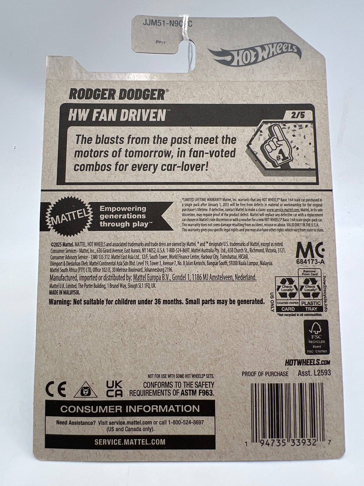 2026 Hot Wheels Kroger Exclusive #19 Rodger Dodger Blue SR
