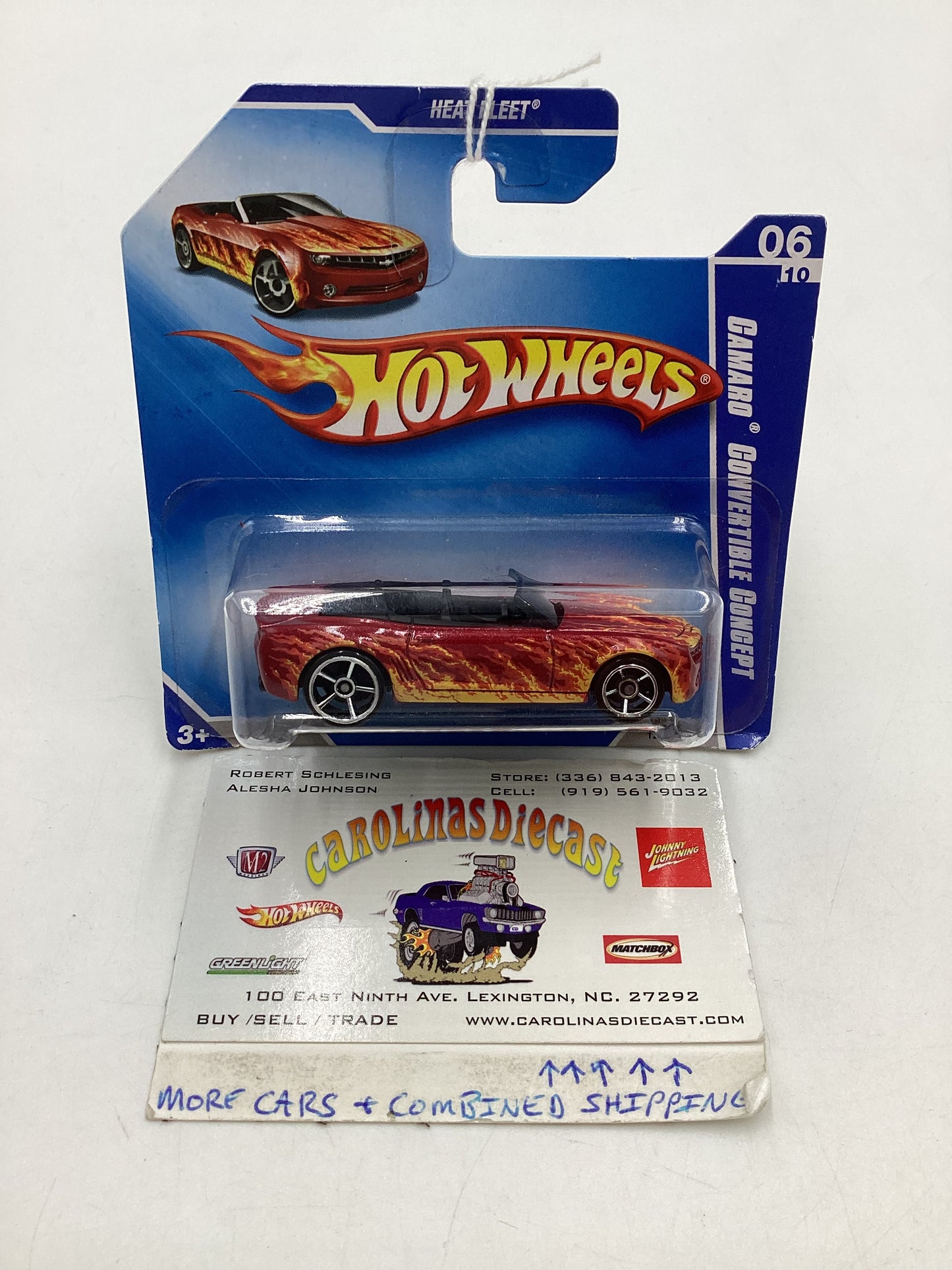 2009 Hot wheels  #122 Short Card Camaro Convertible concept 13B