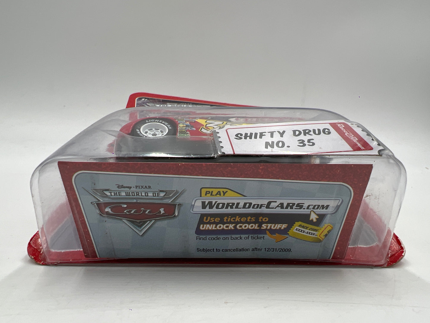 Disney Pixar The World Of Cars Rubber Tires Shifty Drug No 35 138F