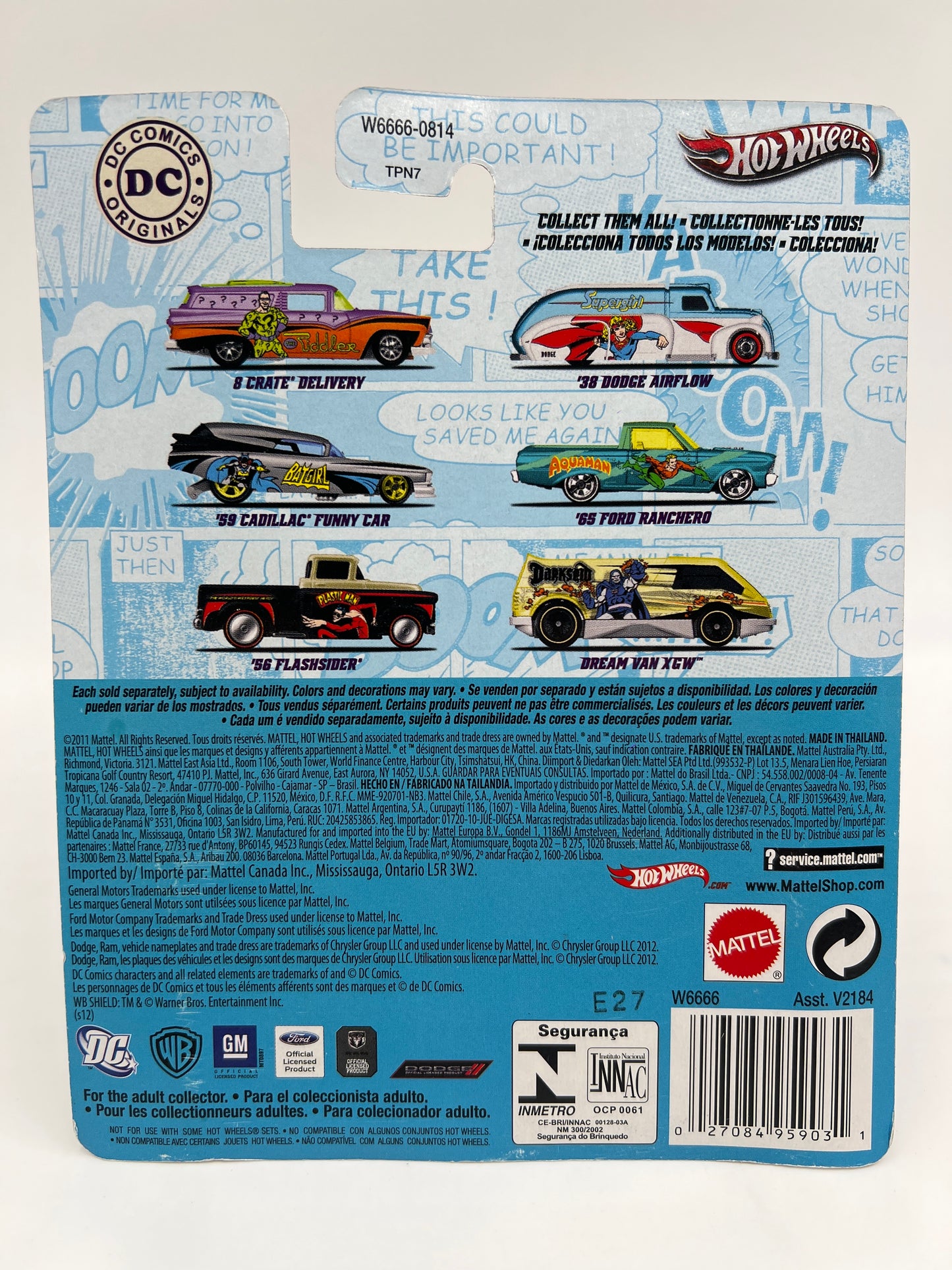 Hot Wheels Premium DC Comics Plastic Man 56 Flashsider 272A