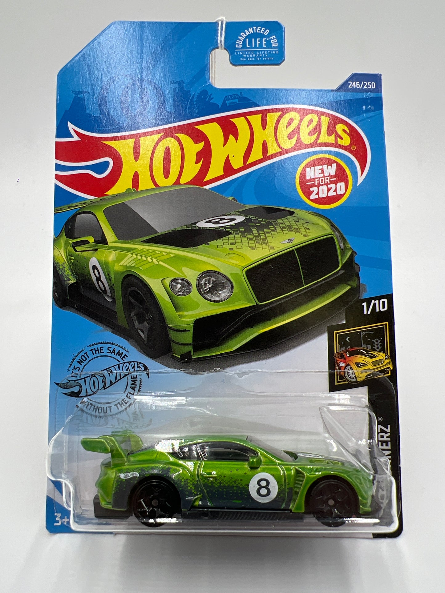 2020 Hot Wheels Nightburnerz #246 2018 Bentley Continental GT3 Green 79G