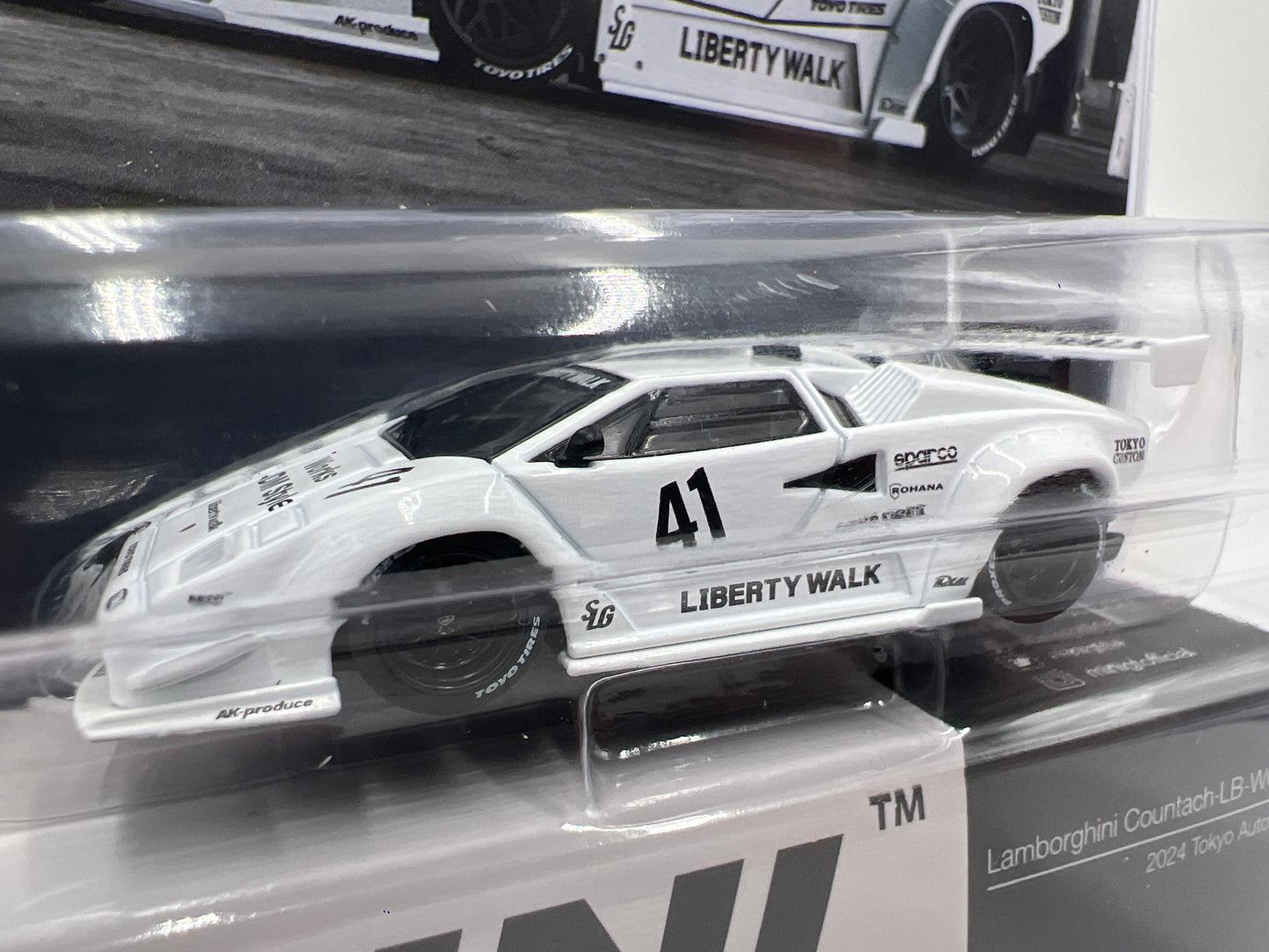Mini GT 2024 Tokyo Auto Salon Lamborghini Countach LB-Works White #966