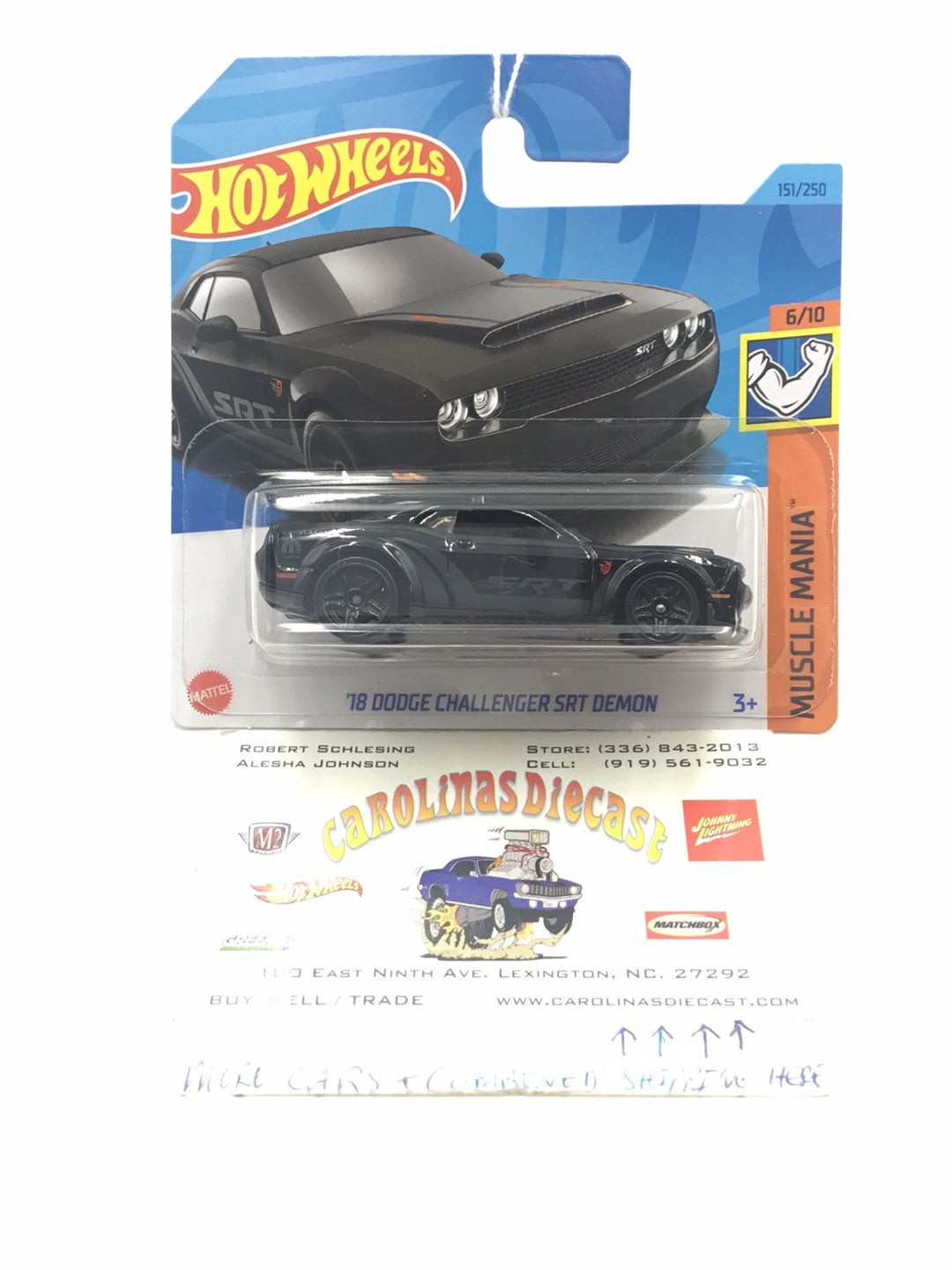 2023 hot wheels Short Card #151 18 Dodge Challenger SRT Demon Q7