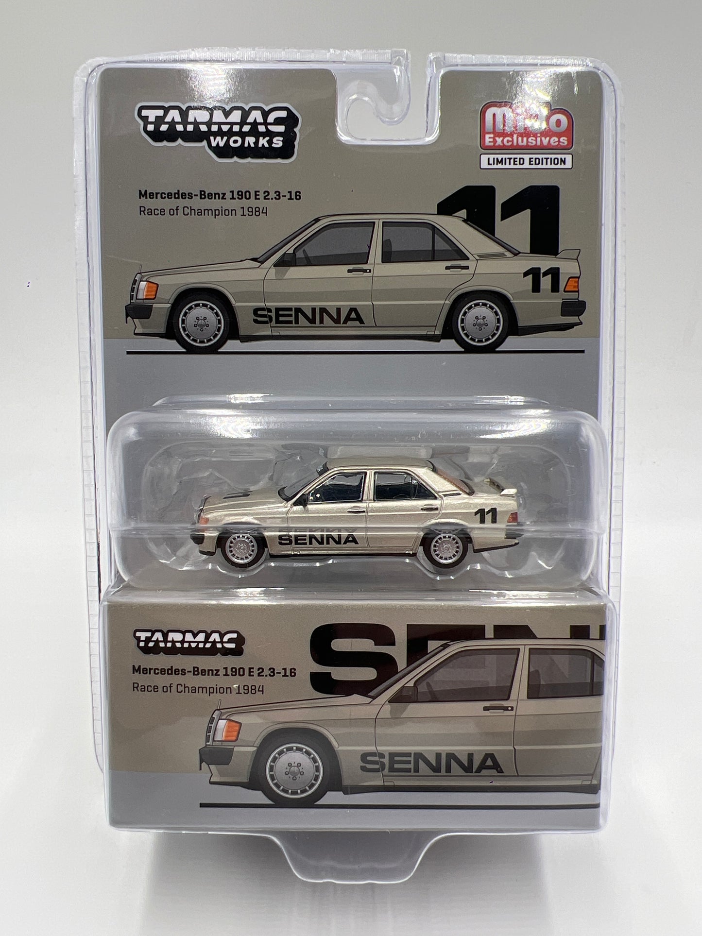 Tarmac Works Mijo Exclusives Mercedes-Benz 190 E 2.3-16 Senna Race Of Champion 1984