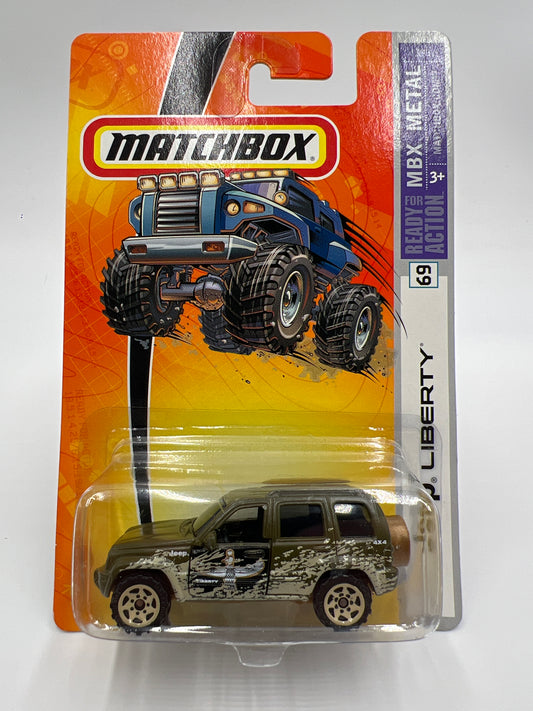 Matchbox MBX Metal #69 Jeep Liberty Green W/Protector