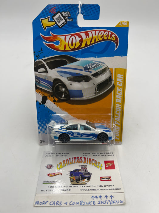 2012 Hot Wheels New Models #4 Ford Falcon Race Car White 32F