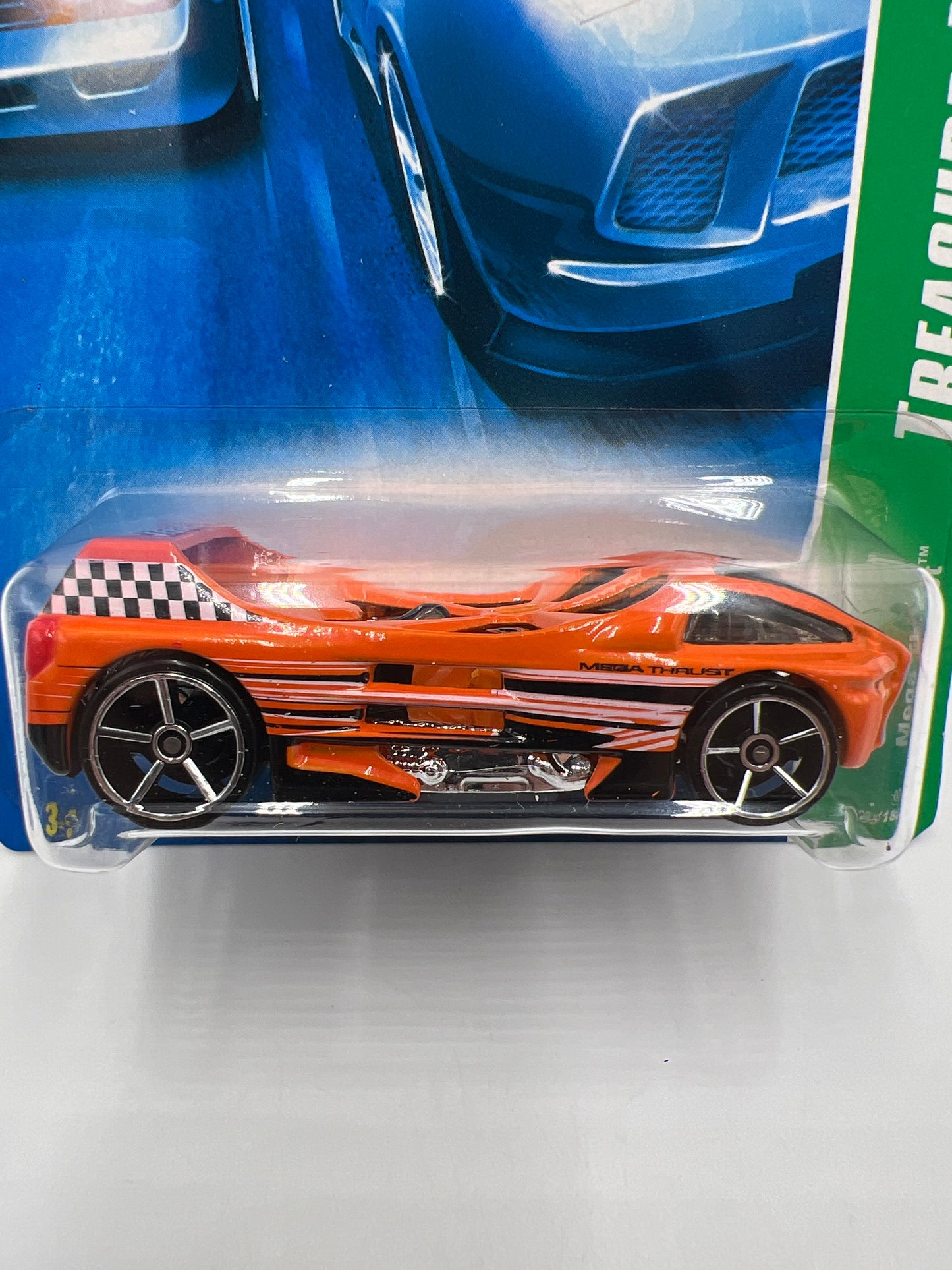 2007 Hot Wheels Treasure Hunt #125 Mega Thrust Orange 277C